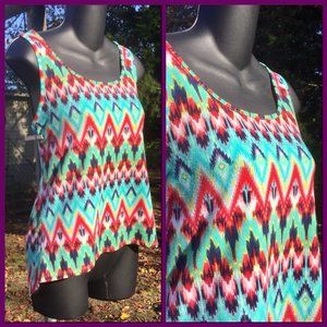 Vibrant Print Tank, sz S